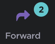 Forward icon with 2 Pending Files