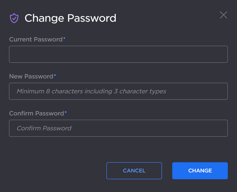 Change Password Fields