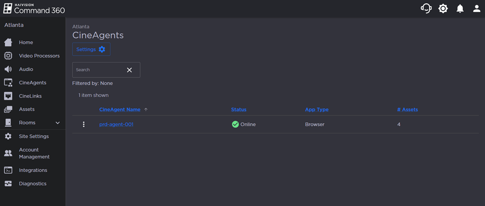 CineAgents Screen with One Appliance Online