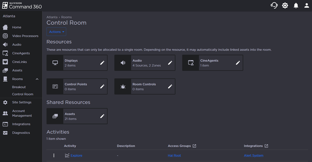 Room Resources and Activities