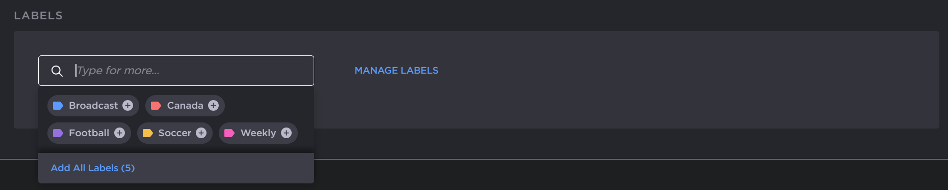 Select Label
