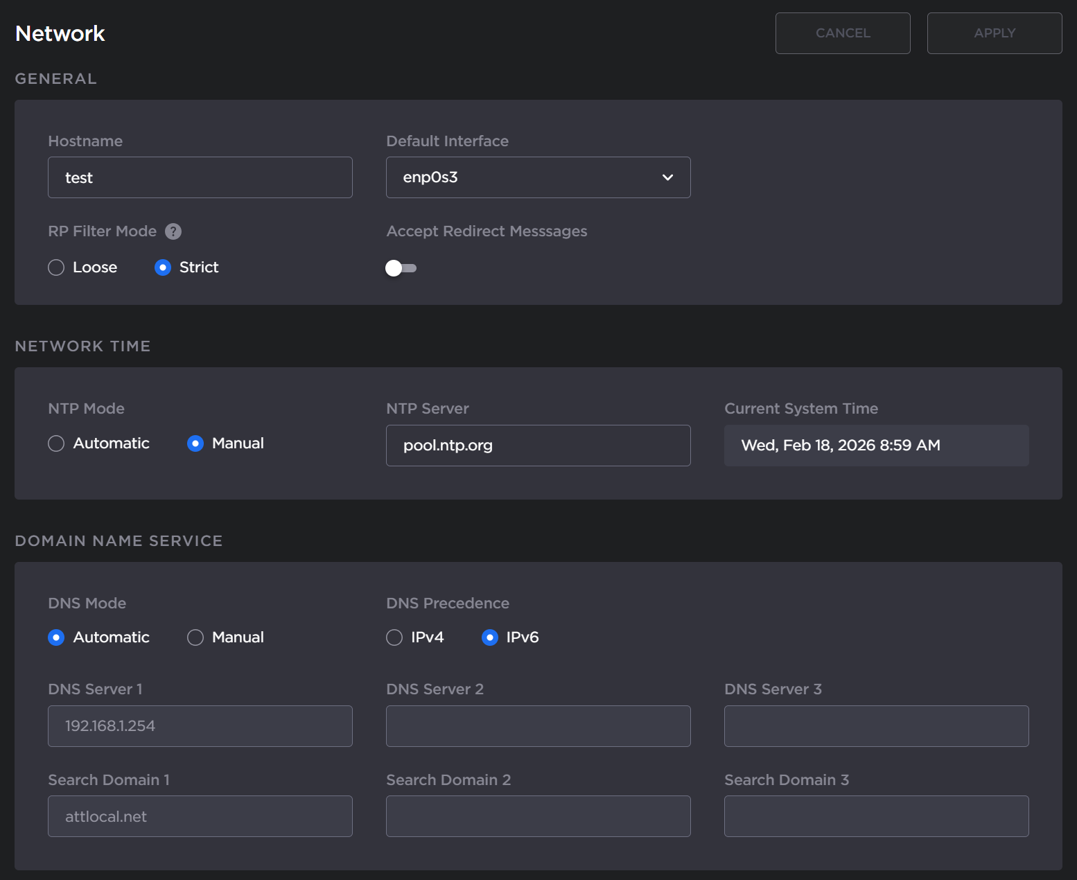 Network Settings