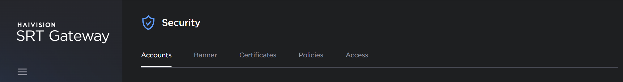 Security Tabs