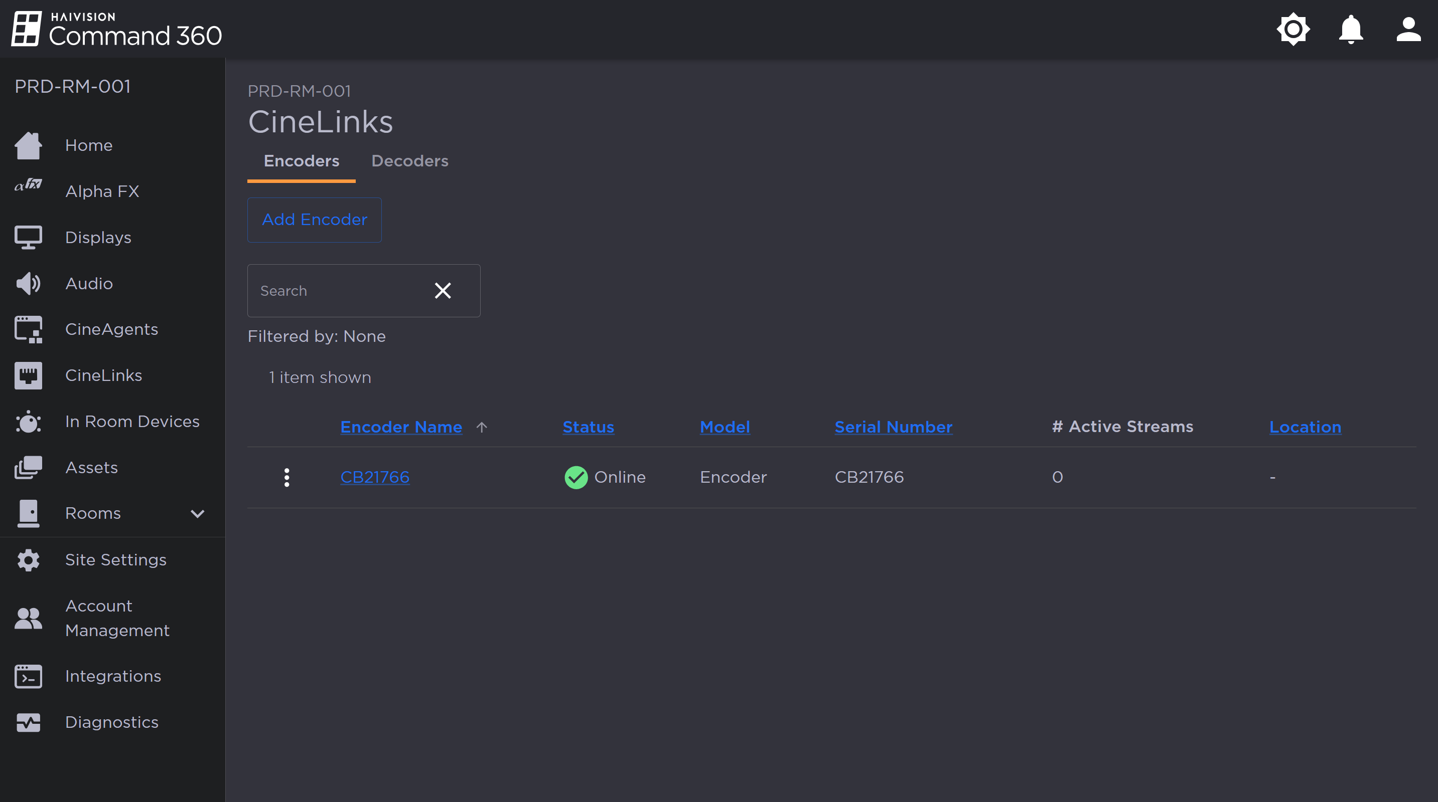 CineLinks Management Page